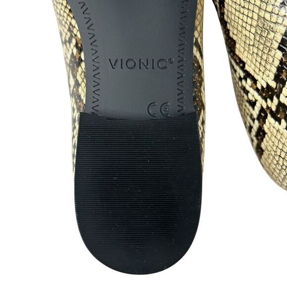 NEW Vionic Willa II Leather Loafers Flats Snakeskin Print Slip On SIZE 6 - Picture 10 of 12